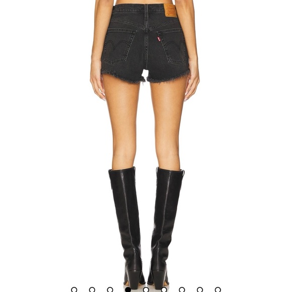 Levi's Black Women's Jean Short Shorts - Picture 2 of 9